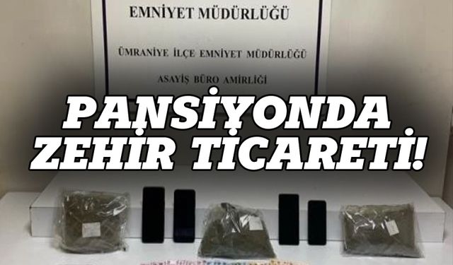 Pansiyonda uyuşturucu satanlara operasyon