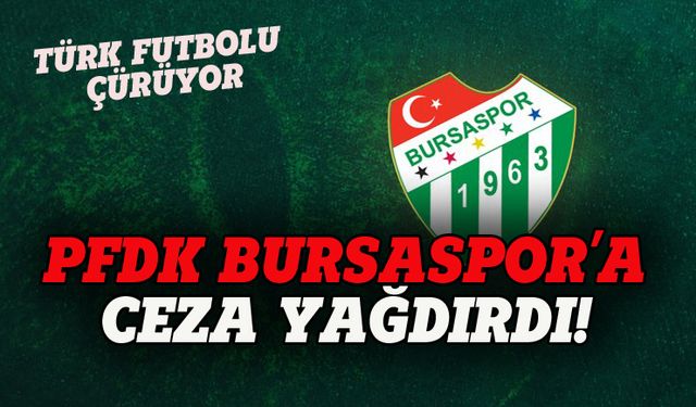 PFDK Bursaspor'a ceza yağdırdı!