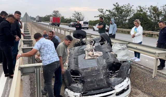 Bursa'da kadın sürücü ölümden döndü!