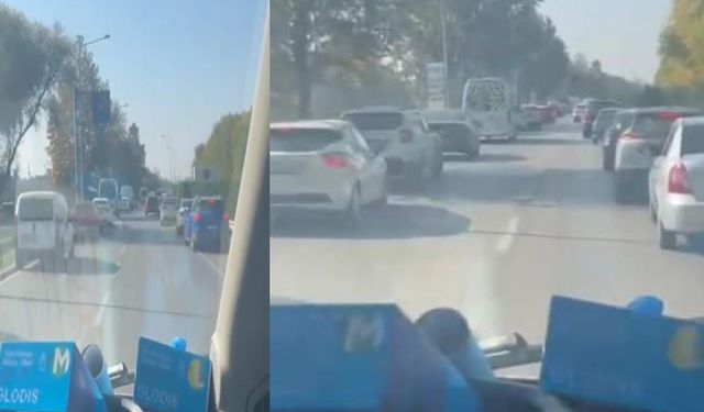 Bursa'da ambulansı fark edip yolu açtılar