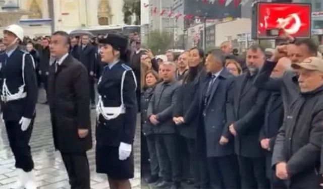 10 Kasım töreninde kayyum protesto edildi