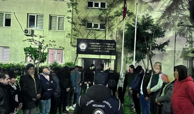 Bursa'da göçmen operasyonu