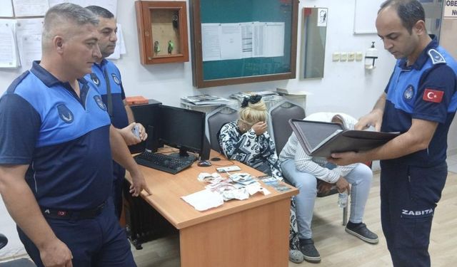 Karı koca dilencilere Bursa'da  zabıta baskını