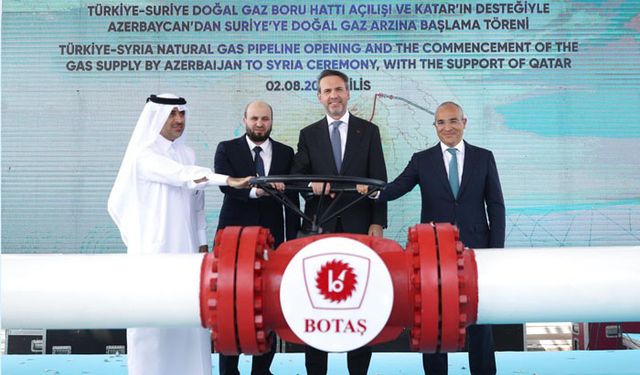 Suriye'ye Türkiye'den doğal gaz akışı başladı