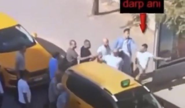 Taksiciler, taksiciyi tekme tokat dövdü