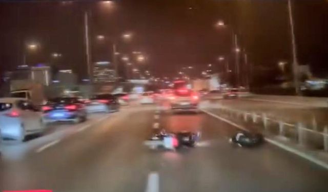 Motosiklet sürücüsü ölümden döndü