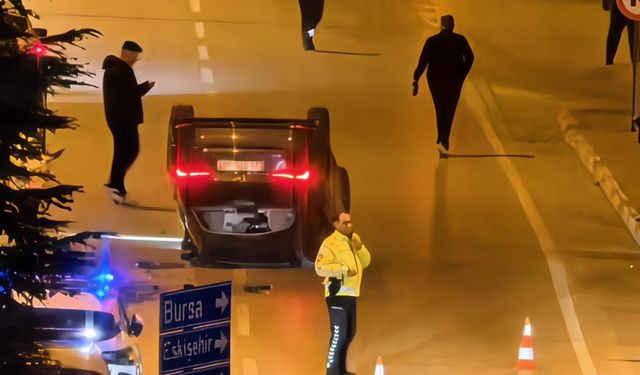 Aşırı hız yaptı, takla attı