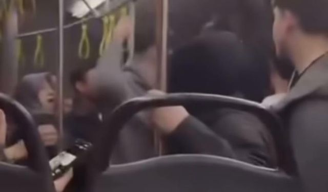 Belediye otobüsündeki kavgaya polis müdahale etti