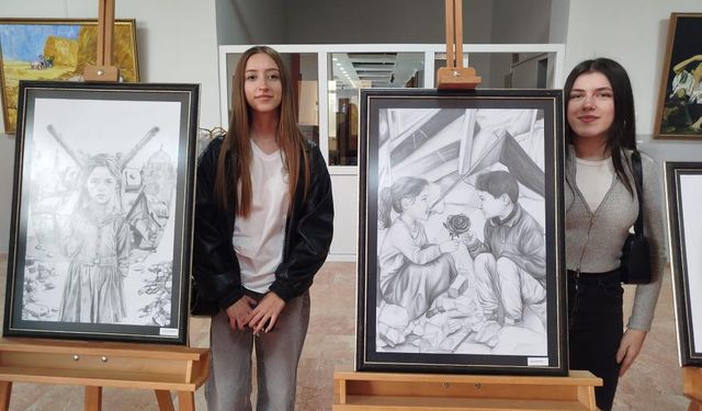 Öğrenciler Gazze'yi resmettiler, utancı gözler önüne serdiler