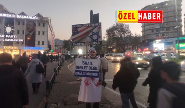 Bursa'da İsrail'e sessiz tepki