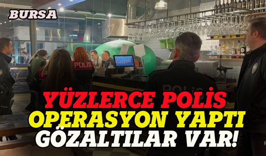 Bursa'da yüzlerce polis operasyon yaptı, gözaltılar var