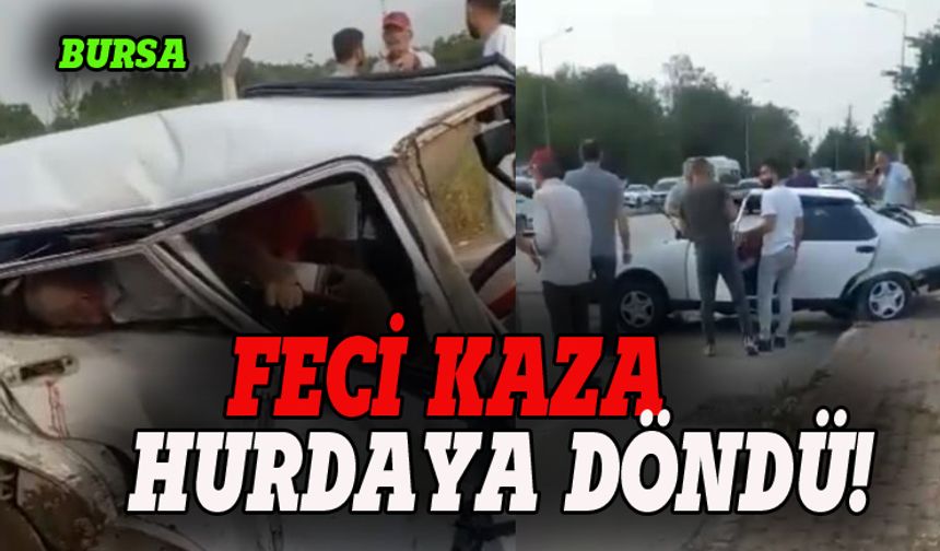 Bursa'da feci kaza, kafa kafaya çarpıştılar!