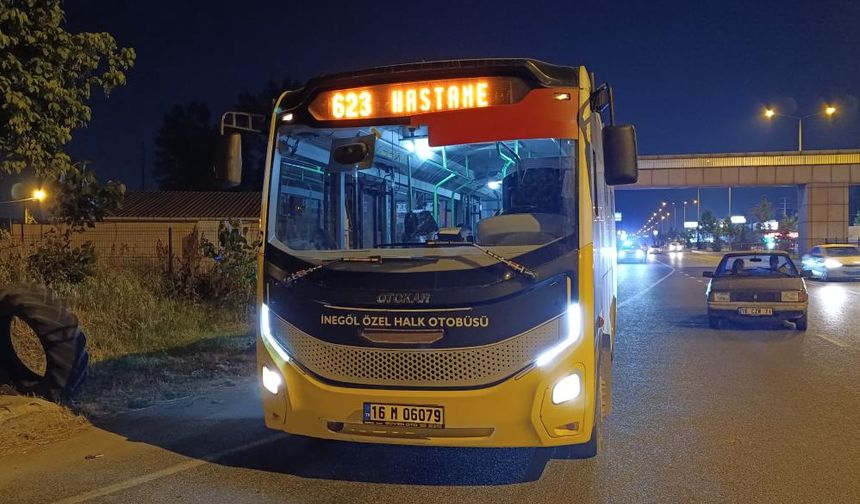 Kurala uymadı, otobüs çarptı