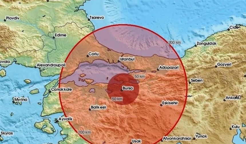 Bursa'da korkutan deprem