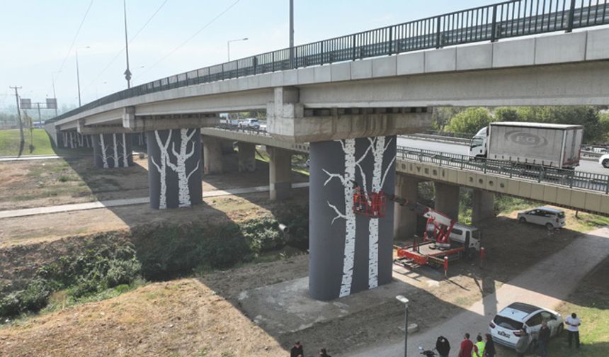 Köprüler ve istinat duvarları çiçek açtı