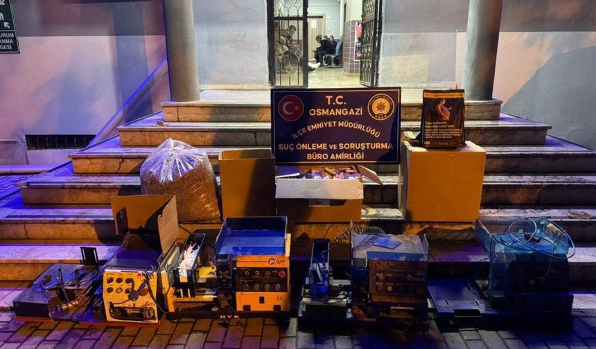 Bursa'da binlerce kaçak sigara ele geçirildi