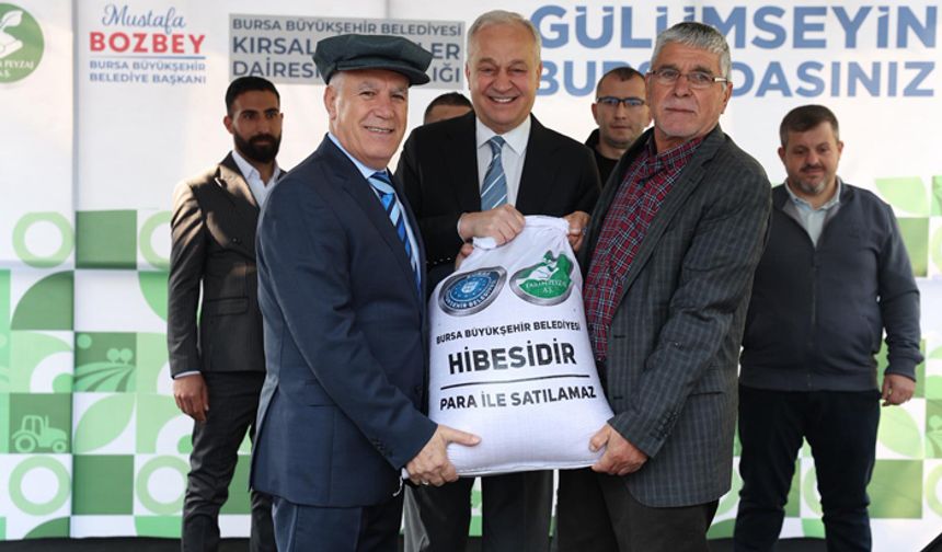 Bursa'da çiftçilere tohum desteği