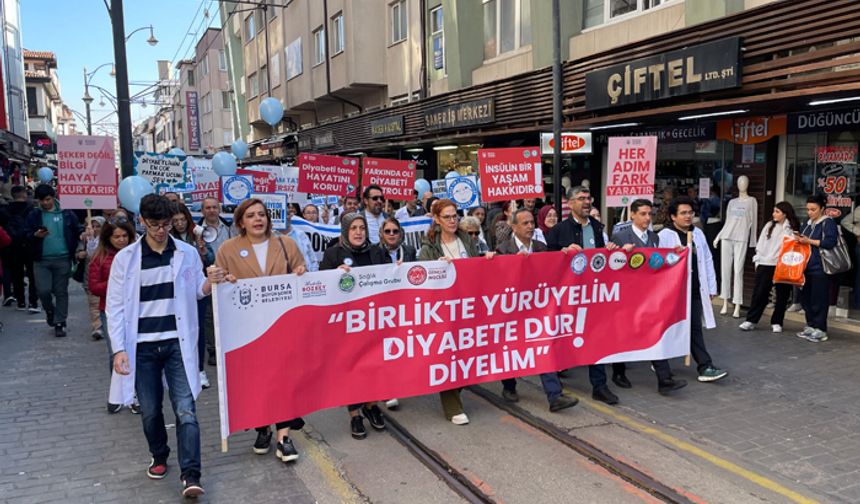 Bursa'da sağlıklı yaşam için yürüdüler